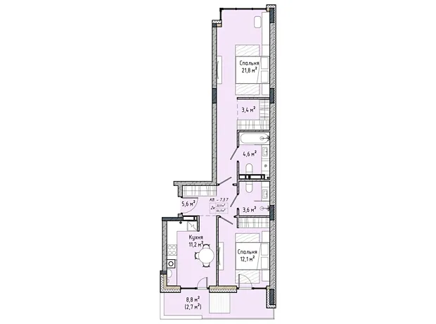 Квартира на вул. Соборна, 77А в Києві, ID 241909, фото №6