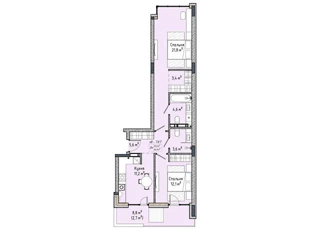 Квартира на вул. Соборна, 77А в Києві, ID 243935, фото №6