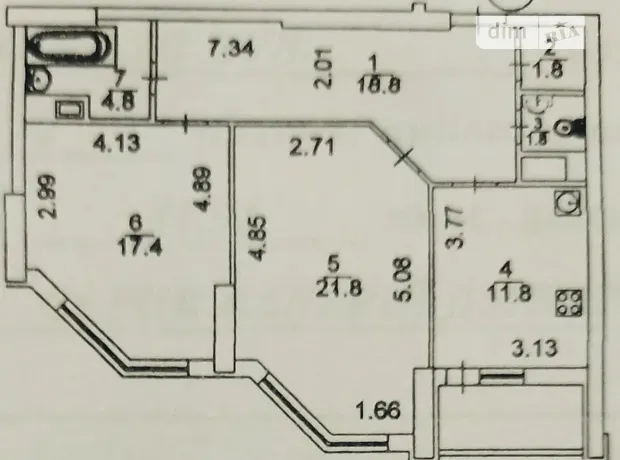 Квартира на вул. Гетьмана Кирила Розумовського, 19 в Києві, ID 181946, фото №16
