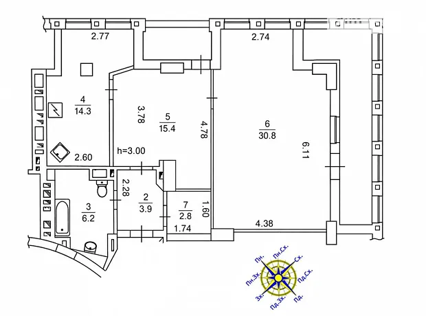 Квартира на бульв. Миколи Міхновського, 14-16 в Києві, ID 163583, фото №18