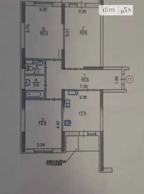 Квартира на вул. Сергія Данченка, 32А в Києві, ID 162577, фото №19