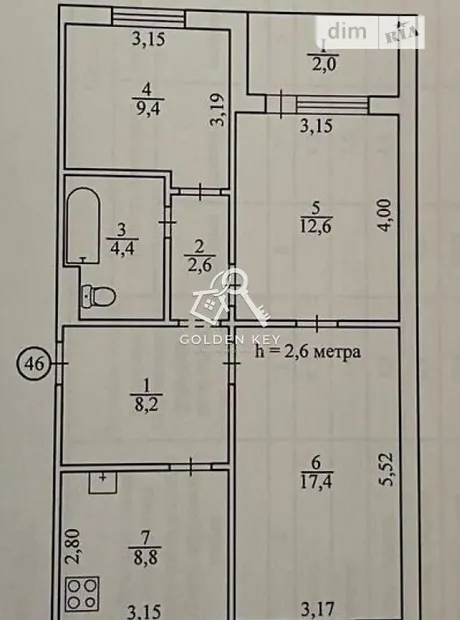 Квартира на вул. Олексія Різниченка, 16 в Кривому Розі, ID 210214, фото №24