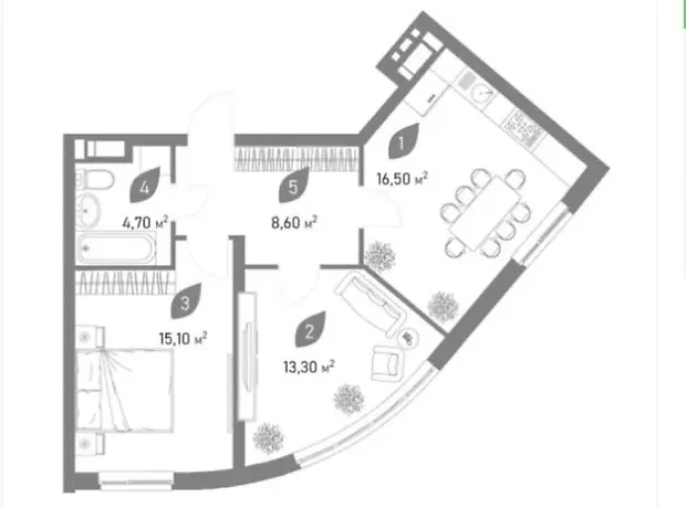 Квартира на вул. Воскресенська, 2В в Києві, ID 162422, фото №16