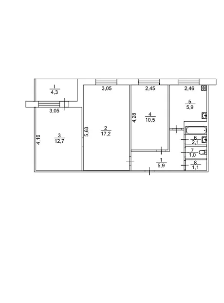 Квартира на вул. Мілютенка, 11 в Києві, ID 168037, фото №15