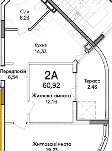 Квартира на вул. Ольги Кобилянської 1В/43 в Києві, ID 229757, фото №2