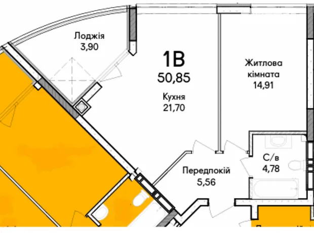 Квартира на вул. Ольги Кобилянської 1В/43 в Києві, ID 245812, фото №3