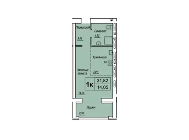 Квартира на вул. Івана Сльоти, 49 в Житомирі, ID 324192, фото №6
