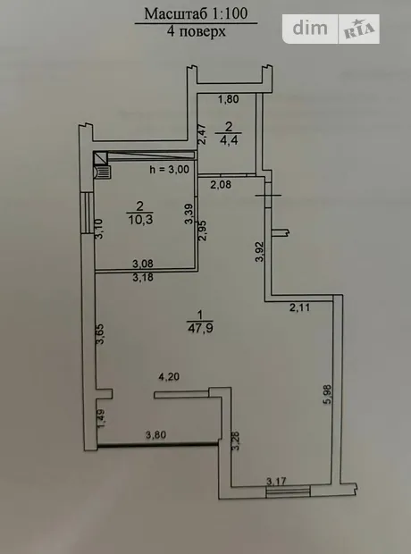 Квартира на просп. Хмельницького Богдана, 27А в Дніпрі, ID 174810, фото №13