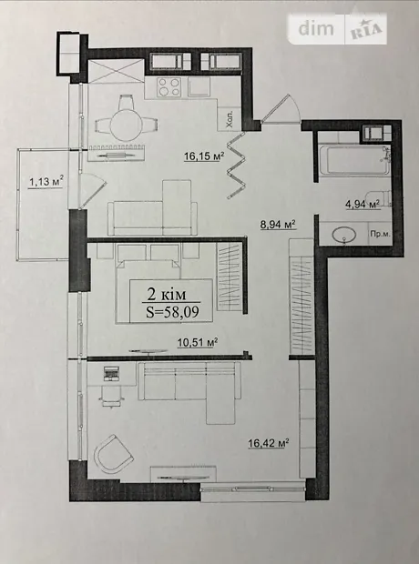 Квартира на вул. Заклинських в Івано-Франківську, ID 204200, фото №5