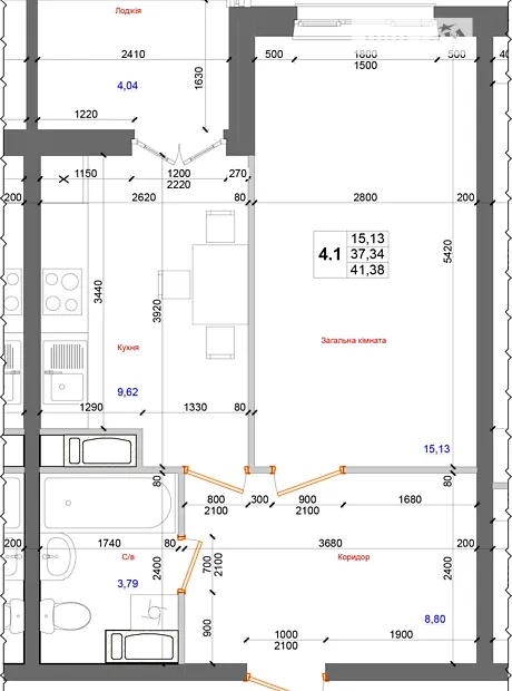 Квартира на вул. Доківська, 10 в Києві, ID 313047, фото №2