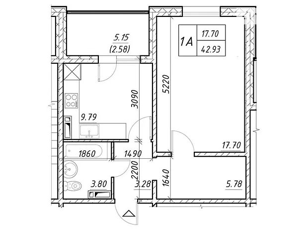 Квартира на вул. Героїв Енергетиків, 43 в Київ, ID 211100, фото №2