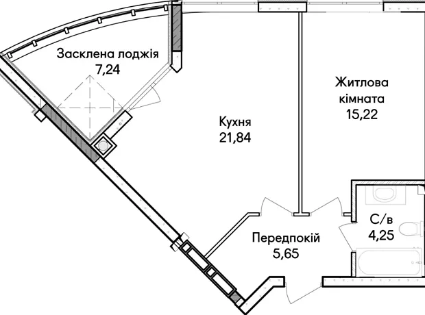 Квартира на вул. Ольги Кобилянської в Києві, ID 248129, фото №2