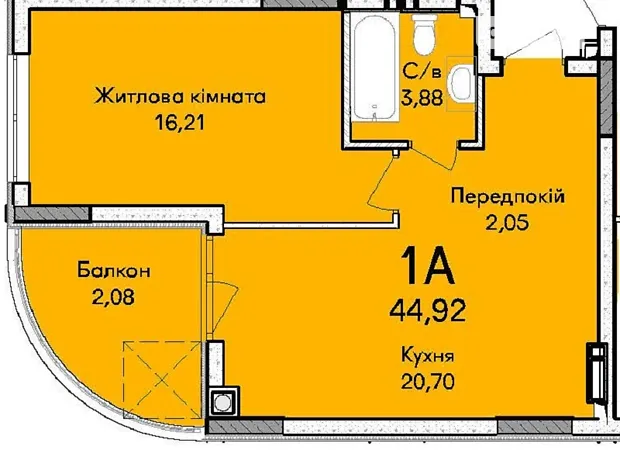 Квартира на вул. Ольги Кобилянської в Києві, ID 220585, фото №3