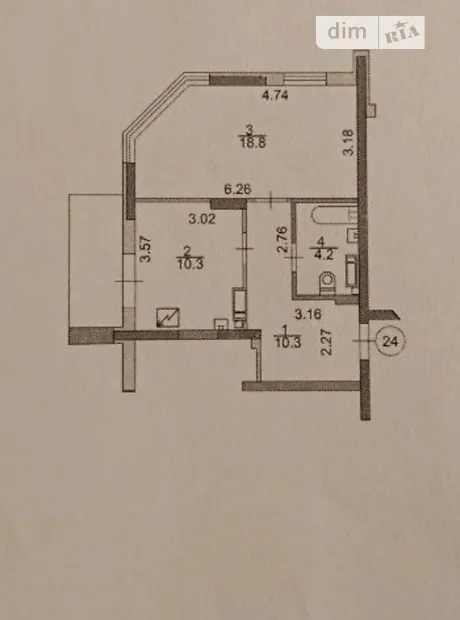 Квартира на вул. Миколи Кибальчича, 1Б в Києві, ID 212127, фото №1