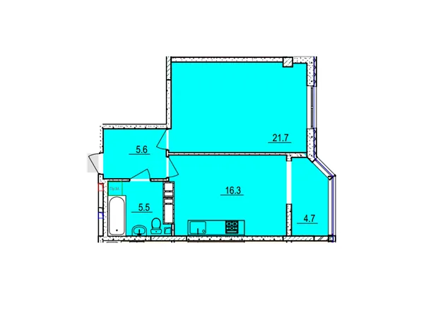 Квартира на вул. Володимира Великого 41/3 в Черкасах, ID 234231, фото №6