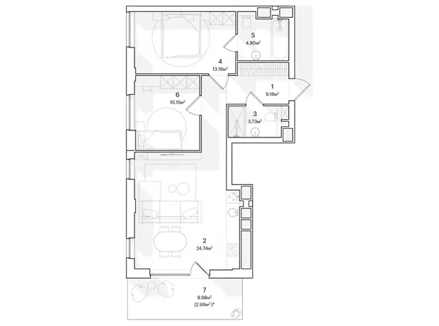 Квартира на вул. Героїв Майдану в Львові, ID 310597, фото №6