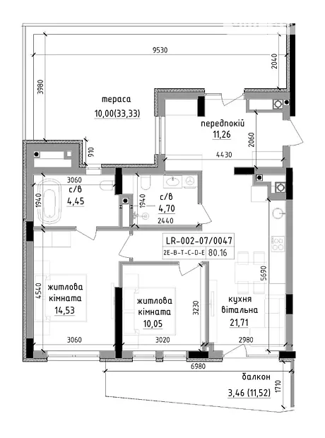 Квартира на вул. Василя Гаджеги, 1Б в Ужгороді, ID 260398, фото №10