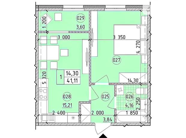Квартира на вул. Михайла Максимовича, 24Г в Києві, ID 213941, фото №2