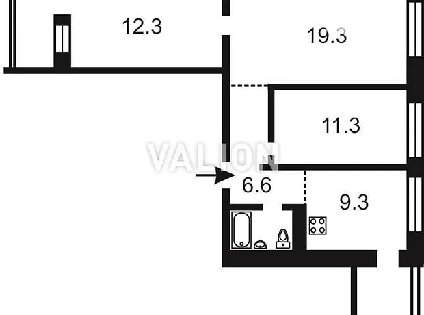 Квартира на шосе Харківське, 2 в Київ, ID 215040, фото №5
