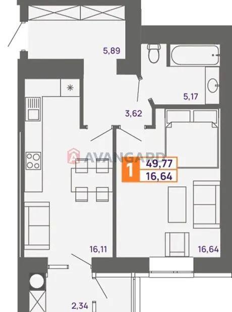 Квартира на вул. Тернопільська, 16 в Хмельницькому, ID 233407, фото №2
