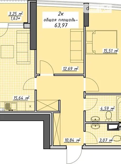 Квартира на пров. Курортний, 2 в Одесі, ID 247805, фото №7