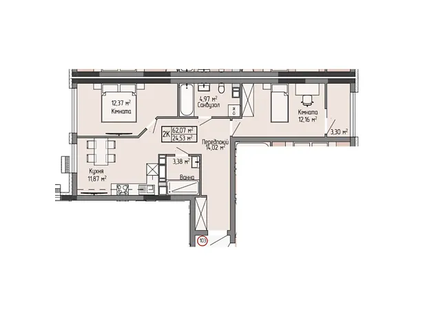 Квартира на вул. Генерала Мирона Тарнавського, 7 в Тернополі, ID 219262, фото №6
