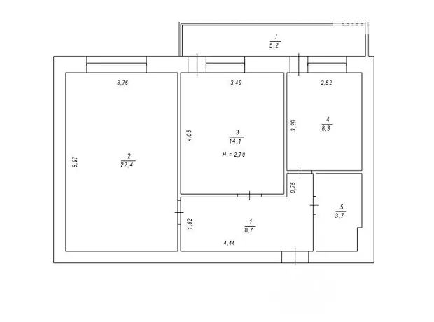 Квартира на вул. Шовковична 30/35 в Києві, ID 232358, фото №2