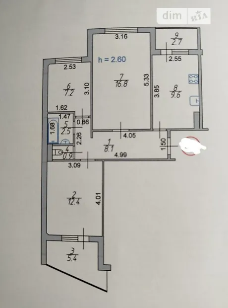 Квартира на вул. Героїв-добровольців, 2А в Луцьку, ID 248472, фото №10