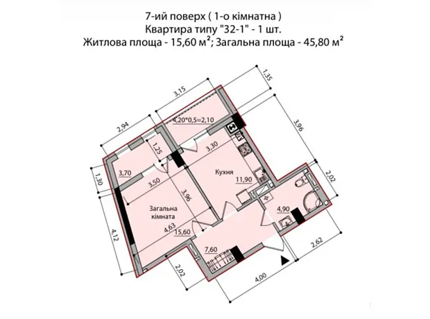 Квартира на вул. Науки, 4 в Чернівцях, ID 249197, фото №6
