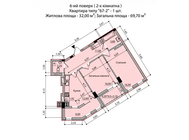 Квартира на вул. Науки, 4 в Чернівцях, ID 248246, фото №6