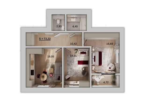 Квартира на вул. Січових Стрільців, 6 в Хмельницький, ID 314362, фото №5