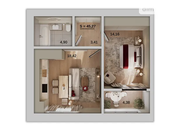 Квартира на вул. Січових Стрільців, 6 в Хмельницький, ID 314457, фото №5