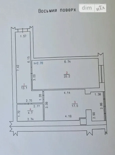 Квартира на вул. Вінницька 1/8Б в Хмельницькому, ID 250878, фото №2