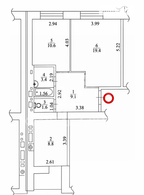 Квартира на вул. Івана Кожедуба, 3 в Києві, ID 252188, фото №17