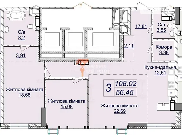 Квартира на вул. Андрія Верхогляда, 22 в Києві, ID 256418, фото №6