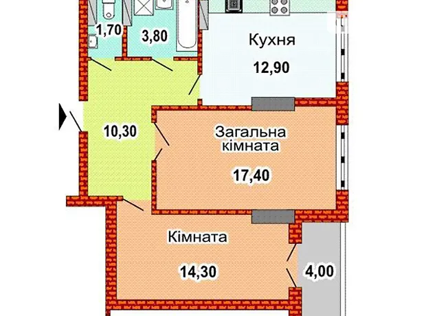 Квартира на вул. Феодосійська, 3В в Києві, ID 258411, фото №9