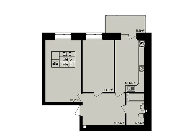 Квартира на вул. Київська, 173А в Вінниці, ID 261502, фото №6