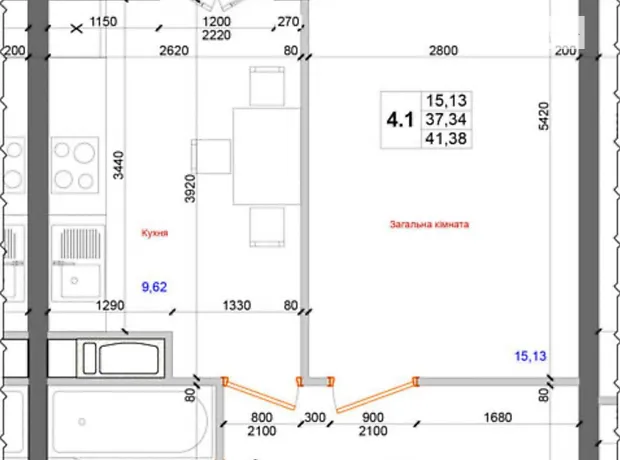 Квартира на вул. Доківська в Київ, ID 313076, фото №1