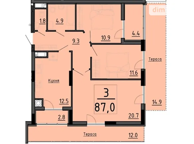 Квартира на вул. Генерала Мирона Тарнавського в Тернополі, ID 261638, фото №6