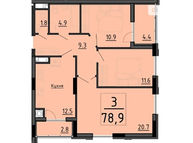 Квартира на вул. Генерала Мирона Тарнавського в Тернополі, ID 261588, фото №6