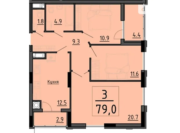 Квартира на вул. Генерала Мирона Тарнавського в Тернополі, ID 261897, фото №6