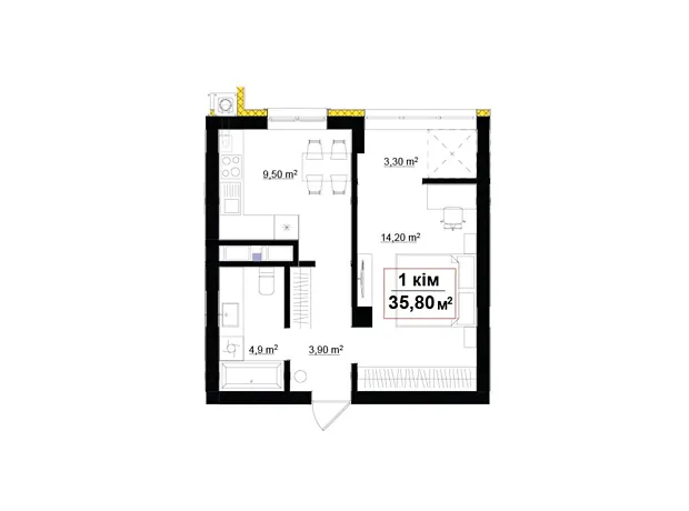Квартира на вул. Отця Блавацького, 8 в Івано-Франківську, ID 262839, фото №6