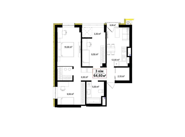 Квартира на вул. Отця Блавацького, 8 в Івано-Франківську, ID 262988, фото №6