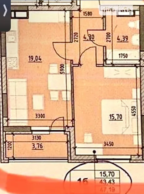 Квартира на просп. Повітряних Сил, 56Г в Києві, ID 264157, фото №2