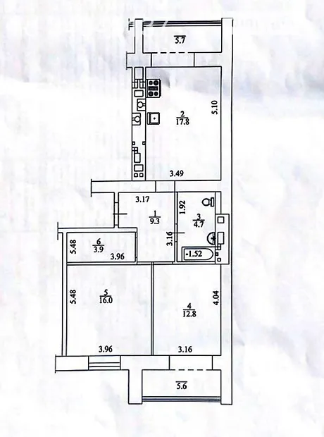 Квартира на вул. Івана Кожедуба, 3 в Києві, ID 264830, фото №25
