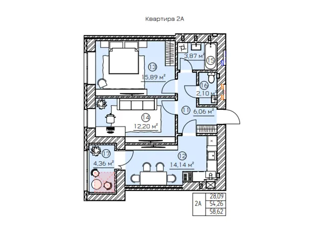 Квартира на вул. Замкова, 34А в Рівному, ID 276790, фото №6