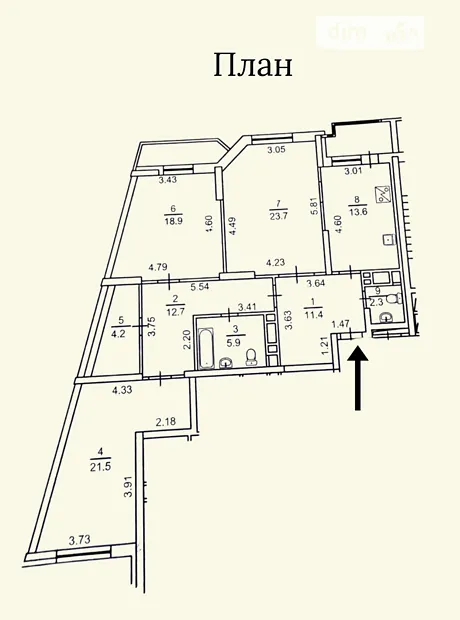 Квартира на вул. Олени Пчілки, 5 в Києві, ID 272221, фото №16