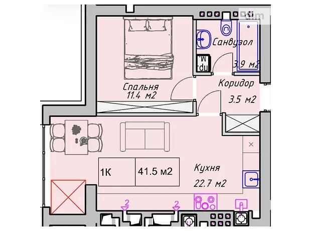 Квартира на вул. Чорновола В'ячеслава 94Г-94Е в Рівному, ID 266466, фото №6