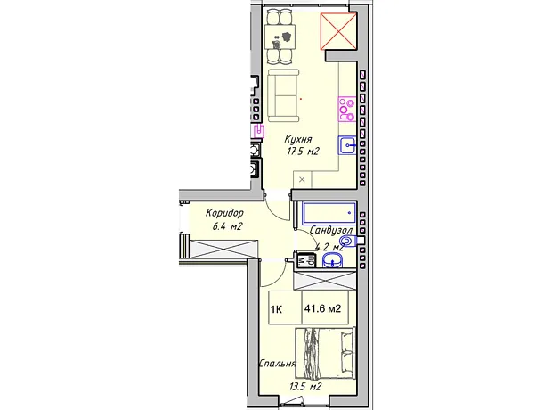 Квартира на вул. Чорновола В'ячеслава 94Г-94Е в Рівному, ID 266842, фото №6