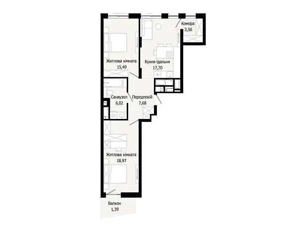 Квартира на вул. Героїв Крут в Львові, ID 310556, фото №6
